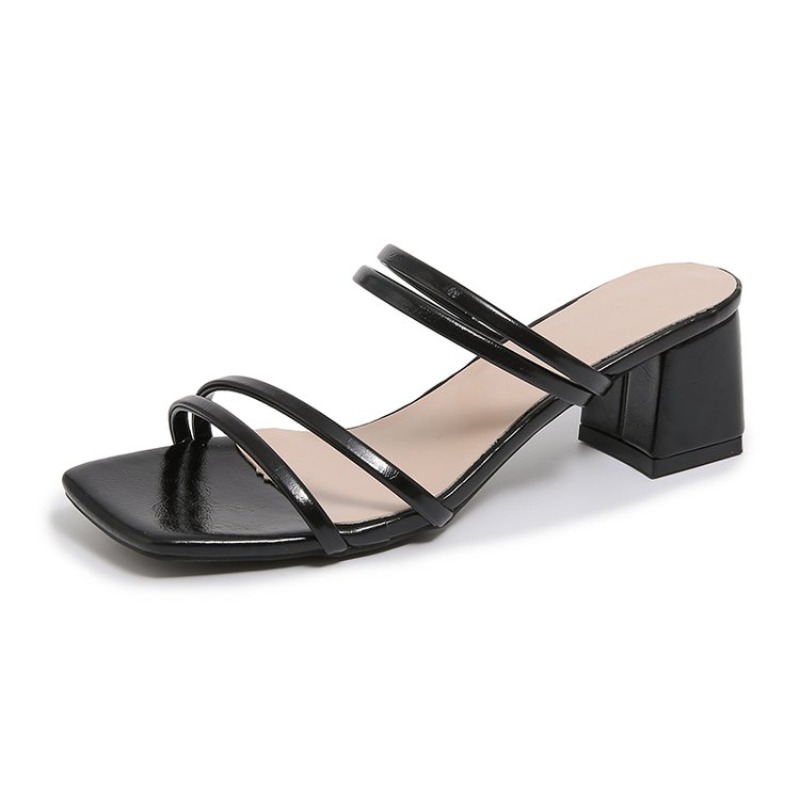 Crossfit Lady - Nuove signore tacchi quadrati eleganti pantofole
